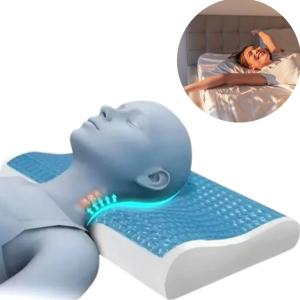 Almohada Ortopédica Tecnología Viscoelástica Infusión De Gel Blanco