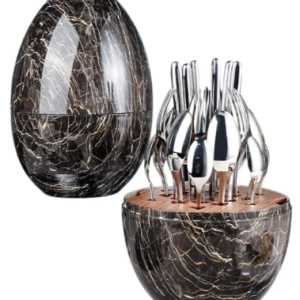 Cubiertos Huevo Negro