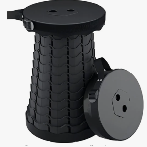 Butaco Telescópico  Plegable Portátil Ajustable Alta Resistencia Negro 45cm