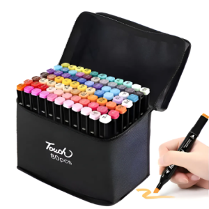 Set Marcadores Doble Punta X 80 Und Funda Negra