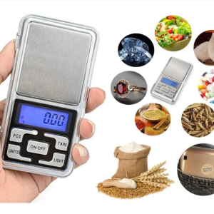 Balanza Gramera Digital Heke 0.01g A 500g Plata Pantalla Lcd