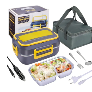 Lonchera Eléctrica Portátil Lunchbox Negro 1.5l 24v/110v/220v